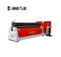 Machine à rouler les plaques circulaires W11 8*2500 à 3 rouleaux, formage automatique des extrémités pour l'acier inoxydable