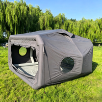 Tente de camping noire Air Camping, design capsule spatiale, quatre saisons, portable, installation rapide, imperméable, pique-nique, aventure, abri instantané en plein air