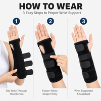 Attelle de poignet |   Support de compression pour le syndrome du canal carpien |   Stabilisateur de barre en aluminium |   Protège-poignet médical réglable en velcro OEM/ODM