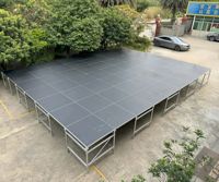 Offre Spéciale plate-forme de scène pliable réglable en forme de U en alliage d'aluminium de 1.22m x 1.22m pour un concert de danse en plein air