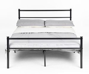 3ft,4ft6 Single,Double Metal Bed Frame in Black Additional Support <strong>Bedframe</strong> - Product Image 2