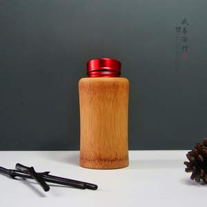 Coffret Cadeau de Thé Traditionnel aux Fleurs, Grand Tube à Thé pour Stockage Scellé du Thé de Roche, Emballage en Bambou Personnalisable - Product Image 4