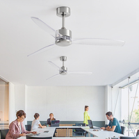 Style moderne minimaliste 3 fichiers alimentation en air ABS 3 pales 52 pouces DC télécommande Bldc ventilateur de plafond