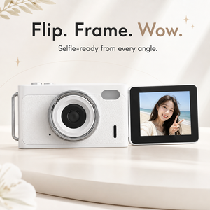 フリップスクリーンキッズデジタルカメラ、自撮り写真動画用、OEMプライベートラベルメーカー - Product Image 1
