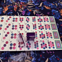 Fichas de Mahjong Americanas de Lujo, Color Morado Conejo, 160 Fichas, Acrílicas, Colección de Diseño Inspirada en el Verano para Vacaciones