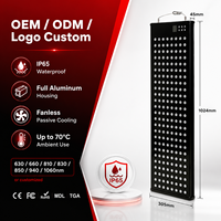 Panel Terapi Inframerah 630nm-1060nm Tahan Air dengan Lampu Merah dan Pemanas, Fitur Baru untuk Sauna dan Kamar Mandi, Grosir