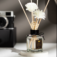 Diffuseur de parfum en verre de luxe personnalisé en gros, 50 ml, huile essentielle, aromathérapie, parfum d'intérieur avec boîte cadeau, logo personnalisé, utilisation 6 mois