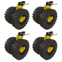 Roues pivotantes rigides en caoutchouc massif pour conteneurs maritimes