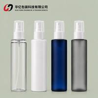 Bouteille vide transparente en PET de qualité alimentaire de 150 ml, cylindrique, avec pompe pulvérisatrice à gâchette, pour emballage cosmétique, best-seller