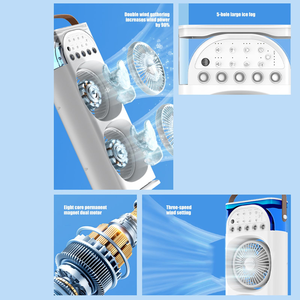 Ventilateur Climatiseur Portable Mini de Bureau, Rafraîchisseur d'Espace Personnel à 3 Vitesses avec Brume d'Eau, pour Maison et Bureau, Électrique/à Piles - Product Image 5