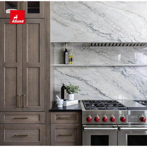 Allandcabinet Meuble de cuisine de style transitionnel en chêne blanc scié avec îlot cascade - Product Image 6