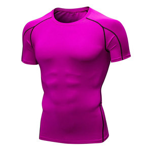 OEM <b>Custom</b> <b>Design</b> High Quality Short Sleeve <b>Compression</b> <b>Shirts</b> Men Fitness Training Wear Breathable Eco-Friendly - Product Image 2