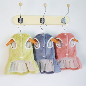 लक्जरी राजकुमारी लड़की कुत्ते स्कर्ट पालतू वस्त्र फैशन मोटी बालों वाली गर्म चमकदार रंग पतली चिकन गर्म कुत्ते कोट जैकेट - Product Image 5