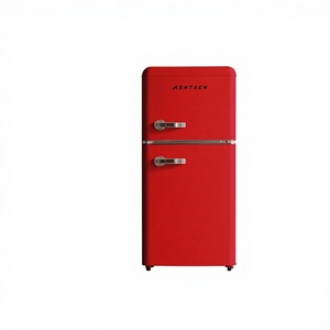 KenToen French Retro Refrigerator Freezer Double Door 98L Auto-Defrost Household Small Rental Dormitory First-Class Energy KenTo - Product Image 1