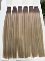 Extensions de cheveux humains en trame plate volume qualité salon, couleur Balayage, double tirage, pour la vente en gros