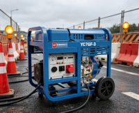 Générateur diesel de haute qualité 7 kW avec moteur Yuchai CP195FE, 8 kW, portable, à châssis ouvert, 230 V, 1800 tr/min, démarrage électrique, ensemble AVR