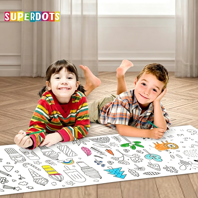 3-M Large-scale Graffiti Painting Paper Creative Handicraft Coloring Canvas Paste on the Wall Children's Graffiti Picture Scroll