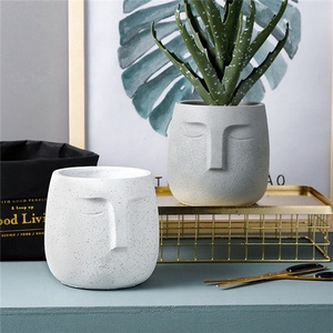 <span class=keywords><strong>Pot</strong></span> <span class=keywords><strong>de</strong></span> plantes succulentes <span class=keywords><strong>en</strong></span> céramique, 1 pièce, <span class=keywords><strong>forme</strong></span> <span class=keywords><strong>de</strong></span> <span class=keywords><strong>visage</strong></span> naturelle, pour l'extérieur, décoration <span class=keywords><strong>de</strong></span> jardin - Product Image 4