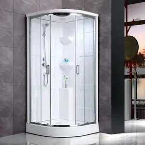 Sector bathroom wall shower enclosure and base shower stall surround kit