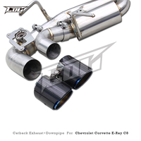Système d'échappement à montage direct pour Chevrolet Corvette Stingray C8/Z51 6.2L 2019+ avec tuyau de test, valve OEM, Axleback Supersport et X-Pipe