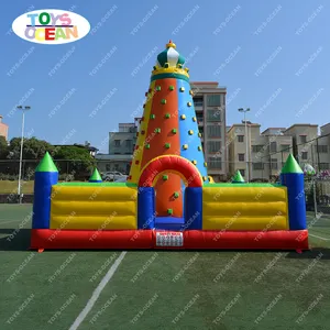 Factory customized cheap playground sports games kids inflatable climbing wall for sale