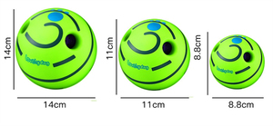 Canrux interaktif köpek oyuncak köpek haddeleme topu gıcırtılı Giggle ses Pet çiğnemek oyun oyuncaklar Wobble ses köpek oyuncak - Product Image 3