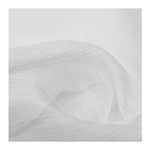 100% poliestere Bianco Piega Chiffon A Pieghe Saree Voile Tessuto Crepe de chine Tessuto - Product Image 3