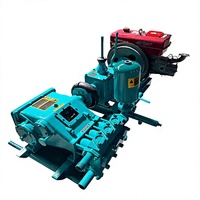 Pompe à boue à piston simple effet à moteur diesel BW150, cylindre horizontal, double effet, 150 L/min, 7,5 KW