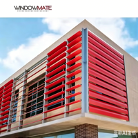 Décoration murale de bureau avec ventilation architecturale personnalisée, stores en aluminium réglables, imperméables et résistants à la chaleur