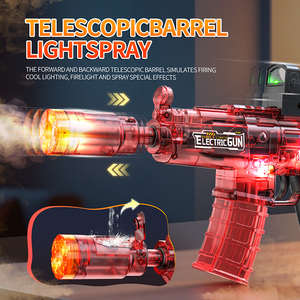 Nuevo diseño al aire libre juego de disparos niños plástico eléctrico Mp5 fumar juguete realista ametralladora con efectos de sonido y luces - Product Image 4