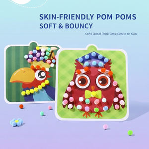 Kit <span class=keywords><strong>de</strong></span> Juguetes <span class=keywords><strong>de</strong></span> Dibujo con Pegatinas <span class=keywords><strong>de</strong></span> Pompones <span class=keywords><strong>de</strong></span> Peluche para Niños, Personalizado por WingArt Factory, Suministros <span class=keywords><strong>de</strong></span> Arte y Manualidades, Juego Educativo - Product Image 5