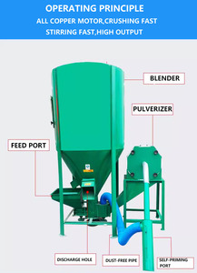 Prix d'usine 1tonne par heure <span class=keywords><strong>broyeur</strong></span> d'aliments vertical et mélangeur d'aliments pour animaux et ligne de production d'aliments pour granulés - Product Image 4