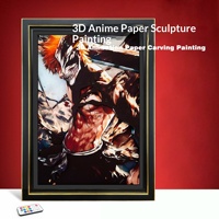 Großhandel 3D Stereoskopische Malerei Bilderrahmen Anime-Serien Verschiedene Designs Ausgewählte Handgefertigte Papierkunst Papierschnitzerei Dekoration