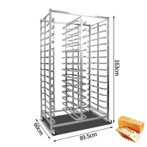 Multi Function Custom Bakery Cooling Rack Trolley 15 Layers 30 Pans Bakery Pan Trolley for Bakery Trays