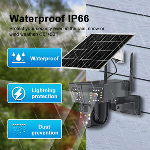 V380pro 2K 4mp Dubbele Lens Straatverlichting Led Schijnwerper Camera 3 Scherm Draadloze 4G Simkaart 8W Zonnepaneel 8000Mah Batterij Cmos - Product Image 4