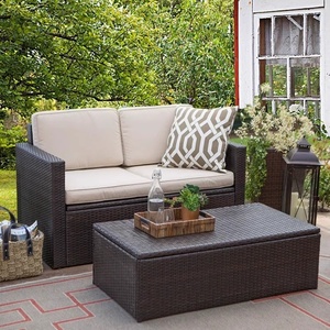 Ensemble <span class=keywords><strong>de</strong></span> meubles modernes en rotin pour <span class=keywords><strong>salon</strong></span> en aluminium, protection solaire, rangement étanche, canapé, table basse pour cour et <span class=keywords><strong>balcon</strong></span> - Product Image 1