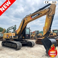 Excavatrice Sany Sy215C d'occasion, marque n°1 en Chine, 21,5 tonnes, 90 % neuve, faible nombre d'heures, diesel, sur chenilles, hydraulique, certifiée CE, à vendre