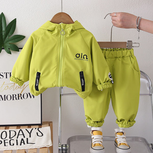 2026 New <strong>Male</strong> Baby Spring Autumn Sports Outdoor Cotton Cowboy Pattern Formal Clothing Children's Hooded Pocket Three-Piece Set - Product Image 5
