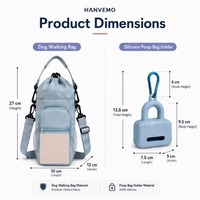 Porte-sacs à déjections canines et félines portable et étanche, porte-bouteille d'eau isotherme intégré, sac à dos pour la marche et la randonnée en extérieur