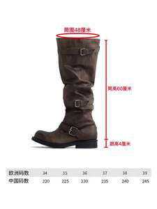 <span class=keywords><strong>Botas</strong></span> holgadas hasta la rodilla para <span class=keywords><strong>mujer</strong></span>, pantorrilla ancha, punta redonda, estilo <span class=keywords><strong>de</strong></span> montar por encima <span class=keywords><strong>de</strong></span> la rodilla, <span class=keywords><strong>botas</strong></span> <span class=keywords><strong>de</strong></span> vaquero para <span class=keywords><strong>mujer</strong></span> con tacones gruesos - Product Image 6