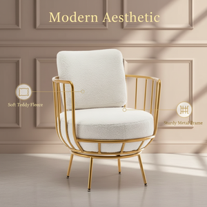 Offre Spéciale chaise occasionnelle moderne luxe nordique unique loisirs canapé Accent chaises velours métal baril <span class=keywords><strong>fauteuil</strong></span> pour salon - Product Image 2