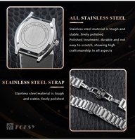 Montre chronographe pour homme FOKSY avec logo personnalisé - Mouvement à quartz japonais VD53, bracelet en acier inoxydable, OEM/ODM acceptés