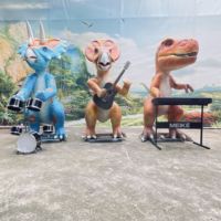 Bande de dinosaure de modèle de dinosaure de robot de dessin animé de parc à thème à vendre