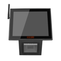 Venta caliente 1D/2D Barcode Qr Code Scanner 8 ''Android Touch Self Price Checker Pantalla grande Montaje en pared Supermercado Price Checker