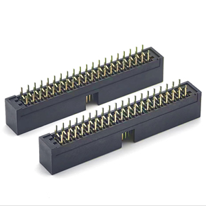 ขั้วต่อ PCB แบบกล่อง DIN 1.27*2.54 มม. แบบตัวผู้ แถวสี่แถว ตรง รูปทรงสี่เหลี่ยมผืนผ้า หน้าสัมผัสทองเหลือง ตัวเรือนไนลอน สูง 10.4 มม. 80 ขา - Product Image 1
