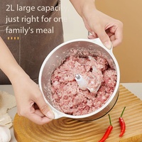 Hachoir à viande électrique puissant en acier inoxydable 2L/3L, mixeur alimentaire domestique, robot culinaire pour ail et aliments pour bébés, pour la cuisine
