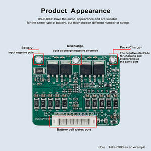 헬테 에너지 4S 5S 6S 7S 8S 9S 10S 15A LTO BMS 2.4V 리튬 티타늄 멀티 스트링 리튬 배터리 보호 보드 균형 BMS - Product Image 5