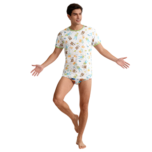 Maglietta stampata per adulti a forma di orsetto, top per adulti con bottoni a pressione sulle spalle per uomo, bellissimi vestiti ABDL - Product Image 3