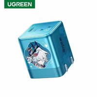Chargeur USB C pliable UGREEN Honkai Star Rail Yao Guang 45W Mini GaN, chargeur mural à charge rapide pour iPhone Samsung