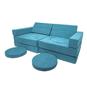 Canapé pépite en mousse haute densité au design moderne pour enfants avec housse en chenille pour le jeu et le salon